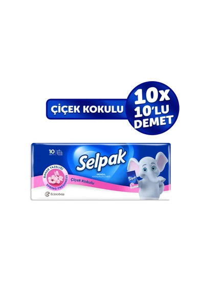 SELPAK ® Çiçek Kokulu Mendil 100'lü (10*10) - 1