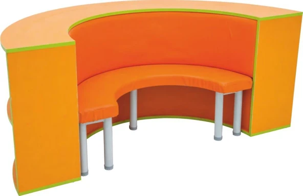 S KİTAPLIK KOLTUKLU ORTASINDA YUVARLAK MASA 90X180Q H70 - Resim 2