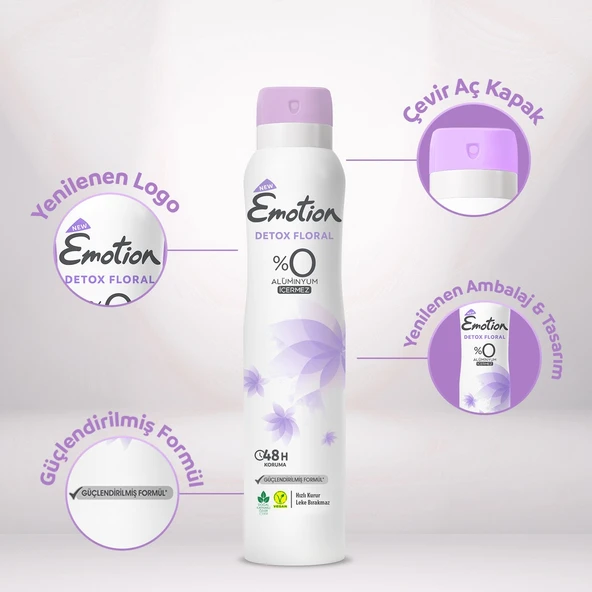 Emotion Detox Floral Kadın Deodorant 6 x 200 ml - 2