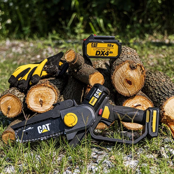 CAT DG231 18Volt 4.0Ah Li-ion 12CM Profesyonel Şarjlı Kömürsüz Zincirli Testere - 9