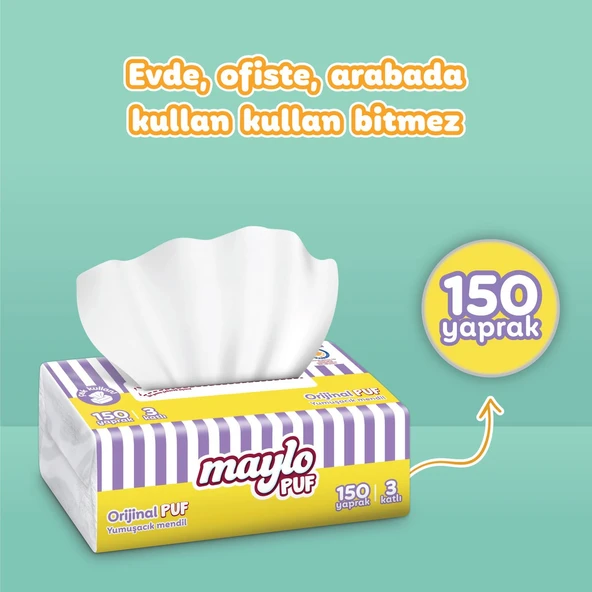 Maylo Puf Mendil 150'li Tek Paket - 7