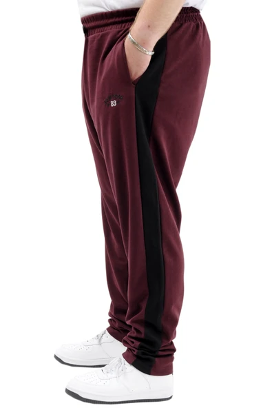 Mode XL Erkek Büyük Beden Eşofman Altı Cepli İnterlok GARNILI 24518 Mürdüm - Resim 3