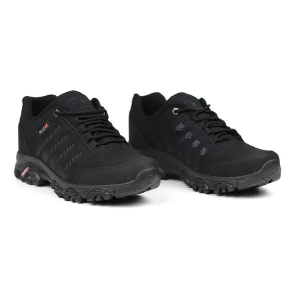 Erkek Siyah Outdoor Trekking Ayakkabı Kaymaz Taban Suya Dayanıklı Hafif Rahat Günlük Yürüyüş ve Dağ Spor Ayakkabısı