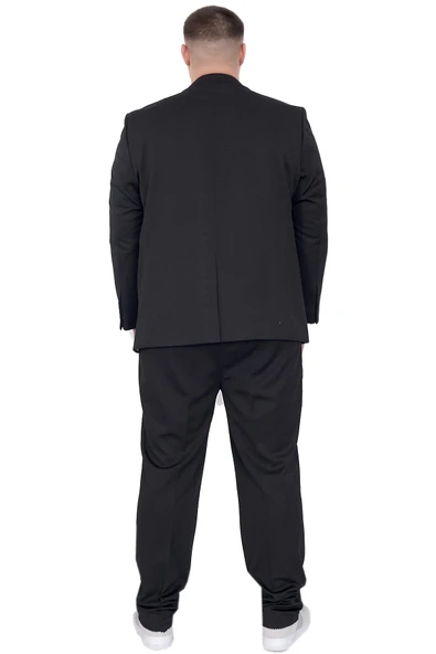 Mode XL Büyük Beden Erkek Takım Elbise Tintin Basic All 24020 Siyah - 3