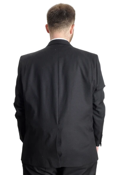 Mode XL Büyük Beden Erkek Takım Elbise Line 23023 Siyah - 4