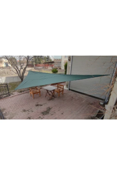 sizenelazım Yeşil Üçgen Gölgelik Oxford Kumaş 190gr M² 3 X 3 X 4.25 M - Resim 2