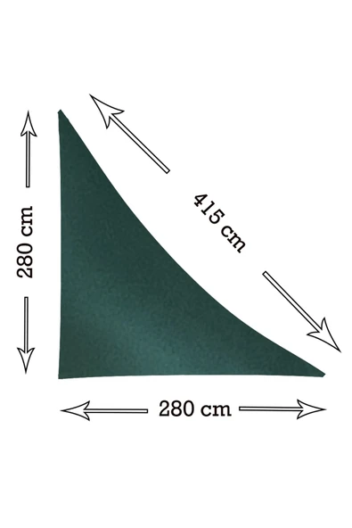 sizenelazım Üçgen Oxford Su İtici Kumaş Dekoratif Gölgelik 3 mt x 3 mt x 4.25 mt - Resim 2