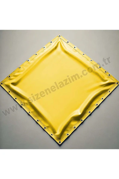 sizenelazım 90cm x 4m  Sarı PVC Su Geçirmez Balkon Demiri Korkuluk Çit Branda - Resim 6