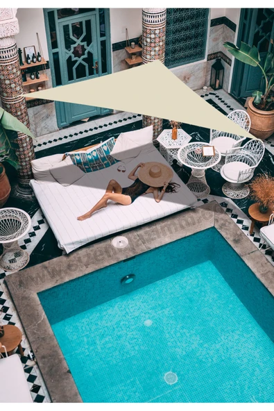 sizenelazım Üçgen Gölgelik Tente Su Geçirmez Oxford Kumaş 3mt X 3mt X 4.25mt Antrasit ürün görseli