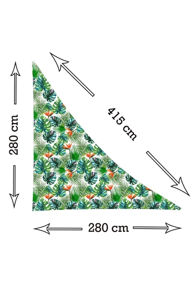 sizenelazım Üçgen Oxford Su İtici Kumaş Dekoratif Gölgelik 3 mt x 3 mt x 4.25 mt - Resim 2