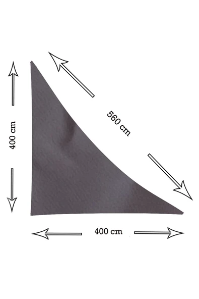 sizenelazım Üçgen Oxford Su İtici Kumaş Dekoratif Gölgelik 3 mt x 3 mt x 4.25 mt - Resim 2