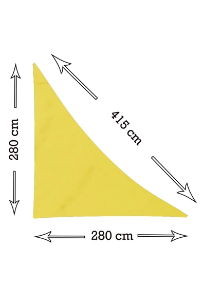 sizenelazım Üçgen Oxford Su İtici Kumaş Dekoratif Gölgelik 3 mt x 3 mt x 4.25 mt - Resim 2