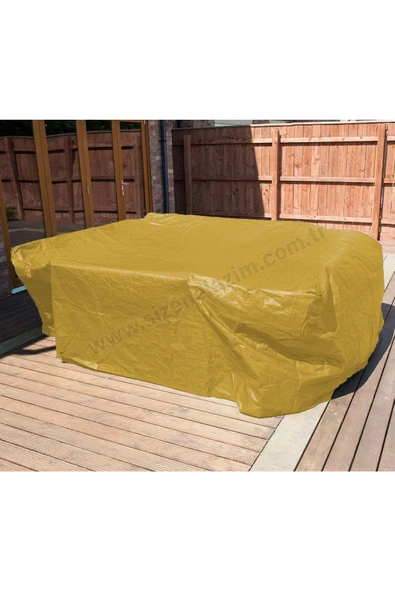sizenelazım (1m x 2.5m x 1m) Sarı Bahçe Mobilyası Koruma Kılıfı Su Geçirmez ürün görseli