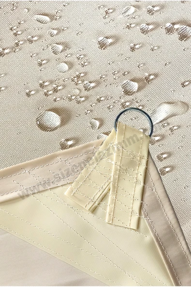 sizenelazım Üçgen Gölgelik Tente Su Geçirmez Oxford Kumaş 3mt X 3mt X 4.25mt Antrasit - Resim 2