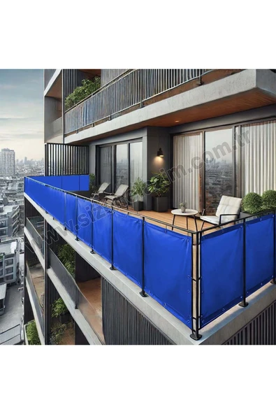 sizenelazım 50cm x 6m  Mavi PVC Su Geçirmez Balkon Demiri Korkuluk Çit Branda ürün görseli