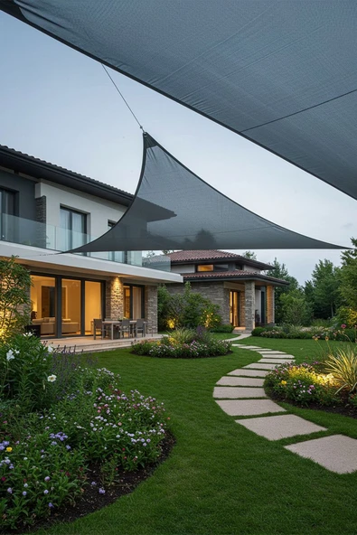 sizenelazım Yarasa Model Üçgen Gölgelik Tente 4mtx4mtx5.5mt - Resim 3