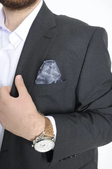 Mode XL Büyük Beden Takım Elbise Superior 21021F Siyah - Resim 5