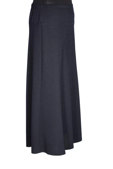 Hesna Kadın Seher Kışlık Büyük Beden Taşlı Astarsız Latikli Lacivert Etek - Resim 3