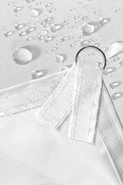 sizenelazım Vintage Desen Üçgen Oxford Su İtici Kumaş Dekoratif Gölgelik - Resim 4