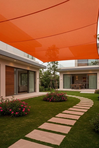 sizenelazım Gölgelik File % 95 sıklık 180 gram/m2 4mtx3mt Kuşgözü Destekli Krem, Yeşil, Turuncu ,Mavi, Gri Renk - Resim 2