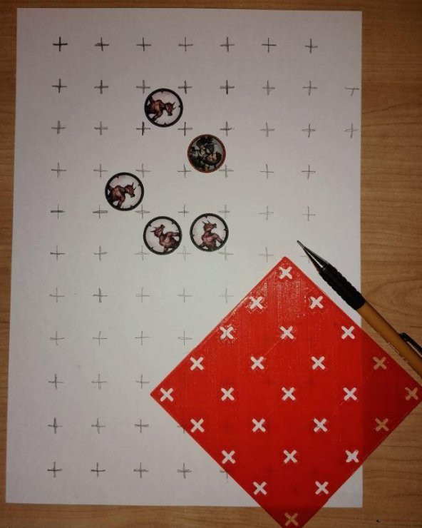 D&D Harita Izgara Şablonu Plastik Aparat - 1