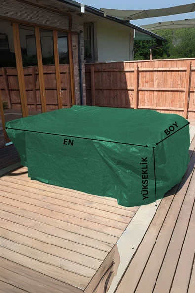 sizenelazım (2m x 4m x 1m) Yeşil Bahçe Mobilya Koruma Örtüsü  Su Geçirmez Branda - Resim 2