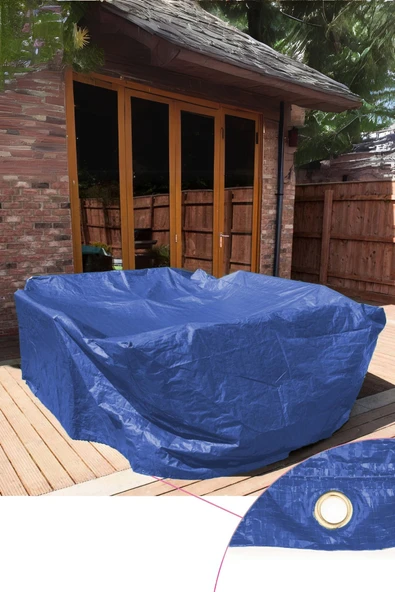 sizenelazım (2.5m x 4m x 1m) Mavi Bahçe Mobilya Koruma Örtüsü  Su Geçirmez Branda ürün görseli