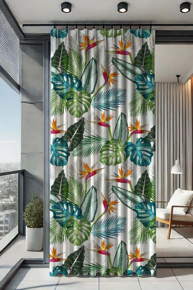 sizenelazım Su Geçirmez Desenli Oxford Balkon Perdesi Güneşlik ve Yağmurluk Renk ve 200 cm Boy Ölçü Seçenekli ürün görseli