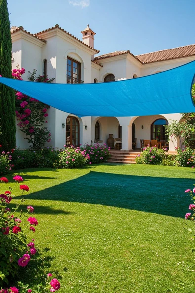 sizenelazım Gölgelik File % 95 sıklık 180 gram/m2 4mtx3mt Kuşgözü Destekli Krem, Yeşil, Turuncu ,Mavi, Gri Renk - Resim 3