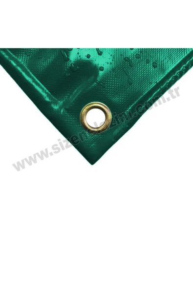 sizenelazım 130cm x 3m  Yeşil PVC Su Geçirmez Balkon Demiri Korkuluk Çit Branda - Resim 3