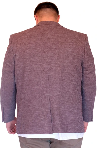 Mode XL Büyük Beden Erkek Klasik Blazer Ceket BRITANYA 23028 BORDO - 3