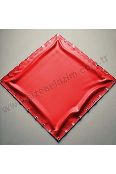 sizenelazım 150cm x 4m  Kırmızı PVC Su Geçirmez Balkon Demiri Korkuluk Çit Branda - Resim 6