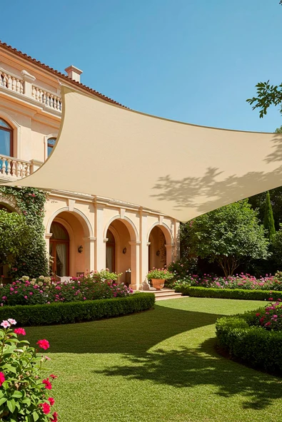 sizenelazım Gölgelik File % 95 sıklık 180 gram/m2 4mtx3mt Kuşgözü Destekli Krem, Yeşil, Turuncu ,Mavi, Gri Renk - Resim 2