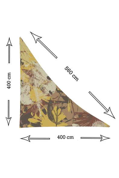 sizenelazım Vintage Desen Üçgen Oxford Su İtici Kumaş Dekoratif Gölgelik - Resim 2