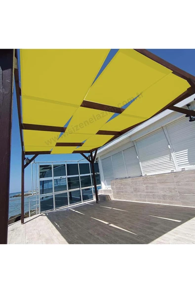 sizenelazım 50cm x 12.5m Sarı Su Geçirmez Dekoratif Gölgelik Battı Çıktı - Resim 3