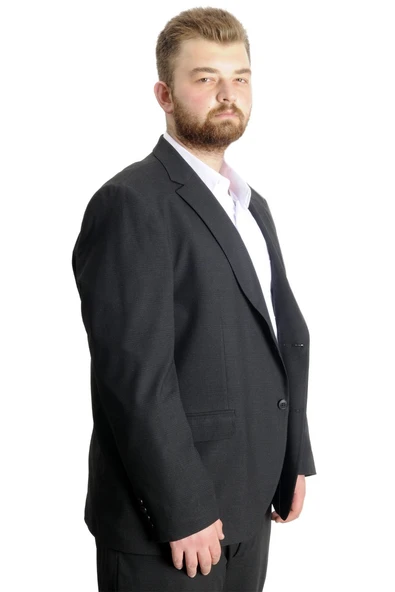 Mode XL Büyük Beden Takım Elbise Superior 21021F Siyah - Resim 3