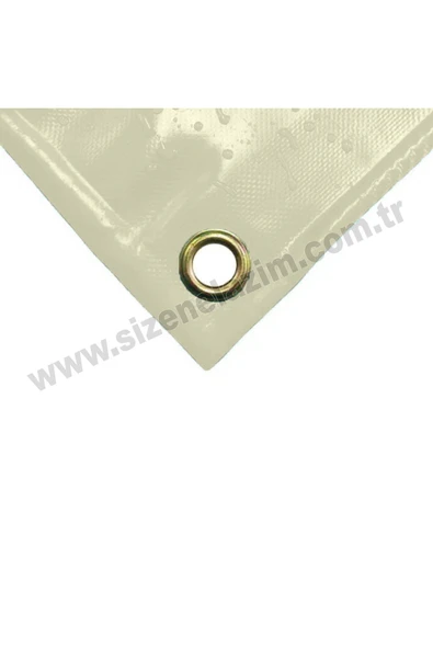 sizenelazım 60cm x 8m  Krem PVC Su Geçirmez Balkon Demiri Korkuluk Çit Branda - Resim 3