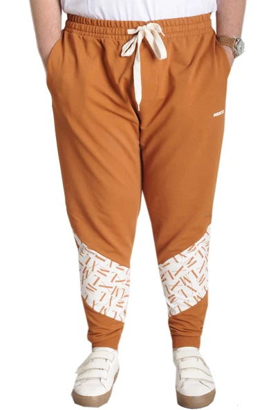 Mode XL Büyük Beden Eşofman Altı Garni Printed 23516 Tarçın ürün görseli 1