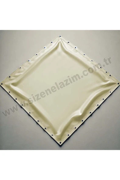 sizenelazım 90cm x 10m  Krem PVC Su Geçirmez Balkon Demiri Korkuluk Çit Branda - Resim 6