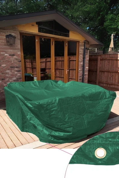 sizenelazım (4m x 4m x 1m) Yeşil Bahçe Mobilya Koruma Örtüsü  Su Geçirmez Branda ürün görseli