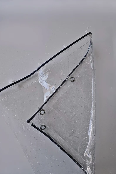 sizenelazım 210cm x 720cm Şeffaf Su Geçirmez Perde (Korniş Kullanımı İçin) - Resim 6