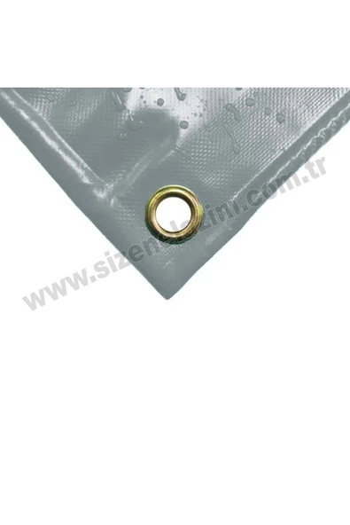 sizenelazım 130cm x 6.5m  Gri PVC Su Geçirmez Balkon Demiri Korkuluk Çit Branda - Resim 3