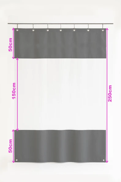 sizenelazım 0.80mm Şeffaf Oto Servis ve Yıkama Ara Bölme Perdesi 12 Renk Yükseklik 250 cm x Genişlik 250 cm - Resim 3