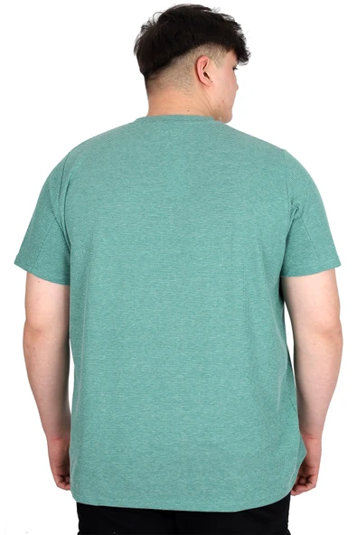 Mode XL Büyük Beden Erkek Tişört Baskılı LOS ANGELES WAFFLE U25001 Çağla - Resim 4