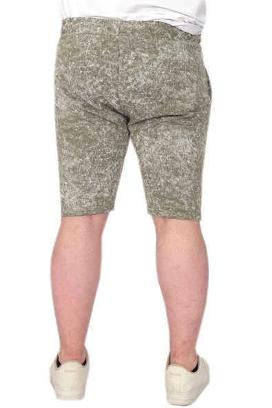 Mode XL Büyük Beden Erkek Şort Aşındırma Baskı 20037s Haki - 3