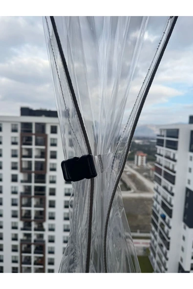 sizenelazım 300cm x 420cm Şeffaf Su Geçirmez Perde (Korniş Kullanımı İçin) - Resim 5