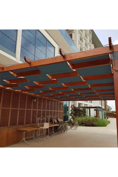 sizenelazım 70cm x 18.5m Antrasit Su Geçirmez Dekoratif Gölgelik Battı Çıktı