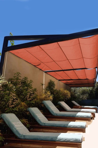 sizenelazım Oxford Kumaş Su Geçirmez Açılır Kapanır Teleskopik Portatif Gölgelik Tente Sistemi 1.5mt x 10 mt - Resim 2