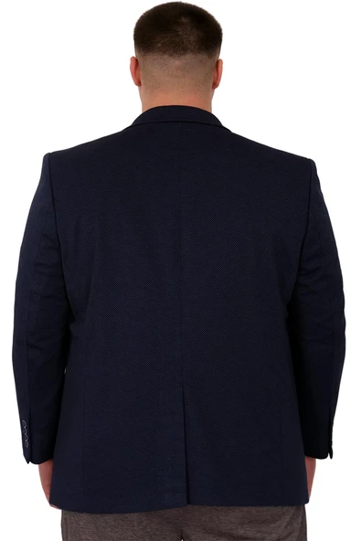 Mode XL Büyük Beden Erkek Ceket Blazer Diago 23027 Indigo - 4