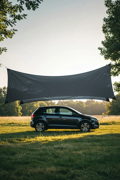 sizenelazım Su Geçirmez Araba Gölgelik Güneşlik Tentesi Oxford Kumaş 280cmx400cm Ebat - Resim 2